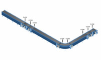 Conveyor belt system using NORD drive units