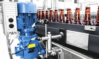 NORD gear unit on a bottle filling production line