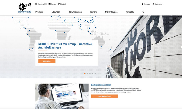 Startseite der neuen NORD-Website